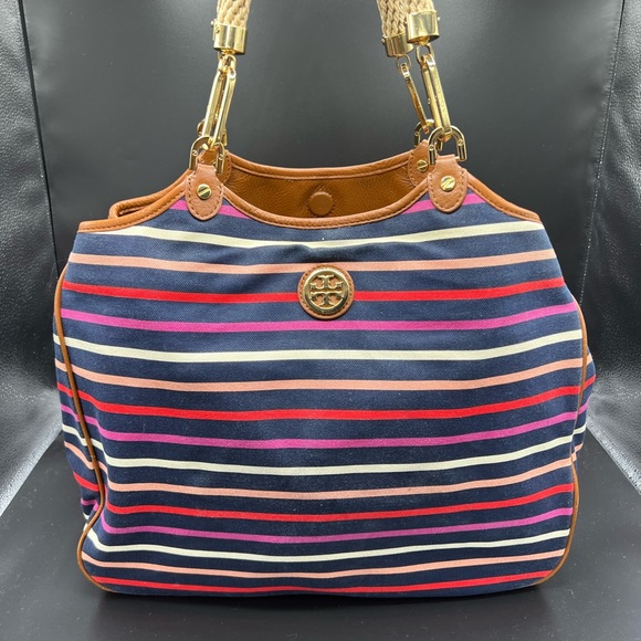 Tory Burch Handbags - Tory Burch Striped Canvas tote